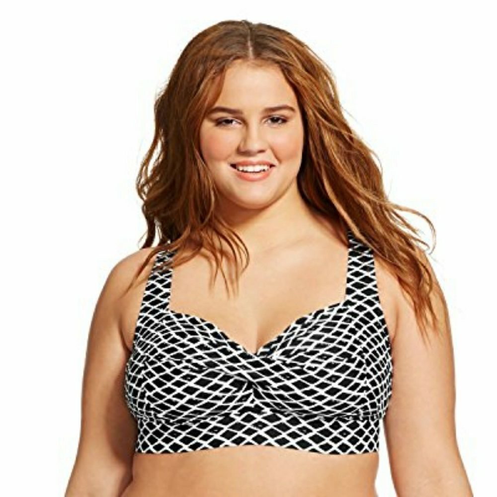 AVA & VIV Plus Size Double Strap Halter Tankini